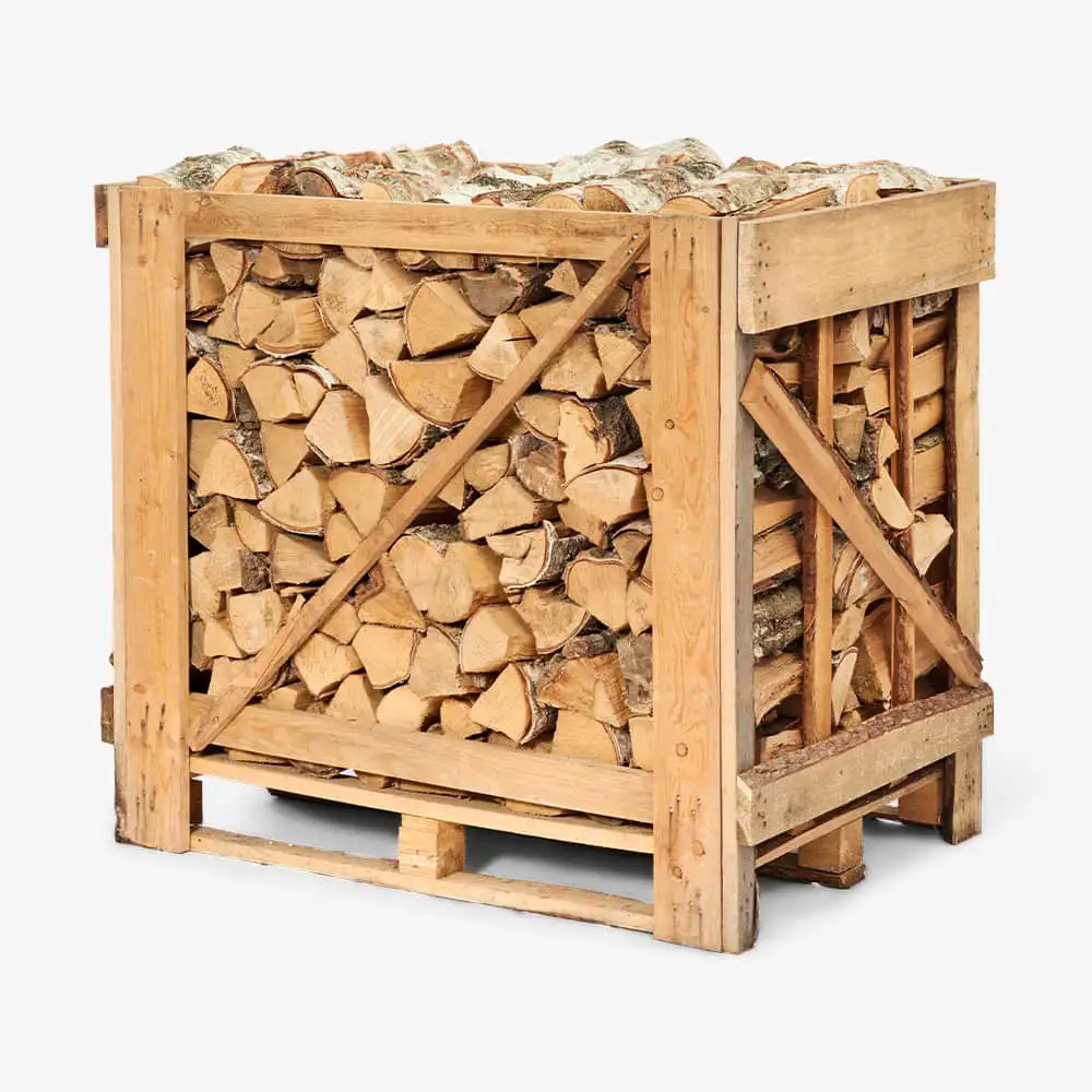 Bois de chauffage Bouleau séché en chambre — Palette 1 stère