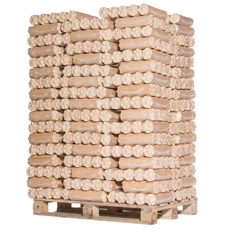 Palette de bûches de bois compressé résineux — 960 kg