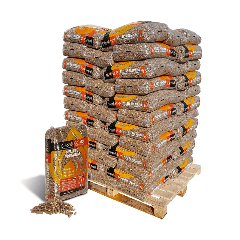 Pellets Crépito Premium — Palette 65 sacs (975 kg)